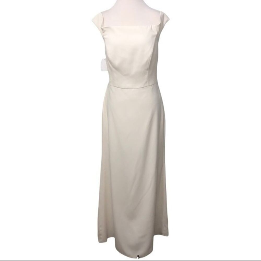 Dessy Collection Off the Shoulder Dress Ivory 10 NWT - Picture 3 of 8